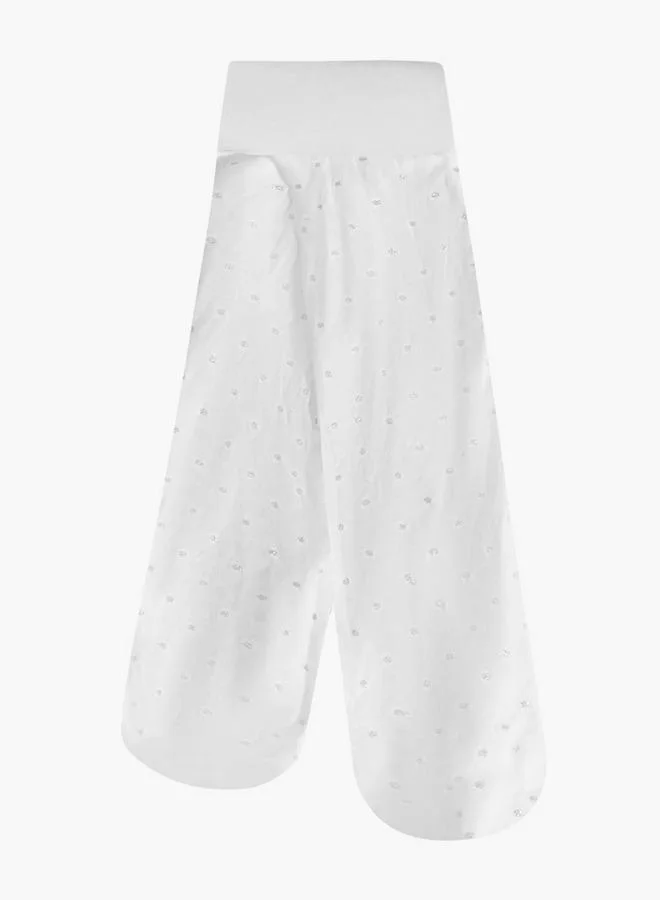 Celeste WHITE Pack Of 2 Girls School Tights With Glitter Print for Women | Best Price UAE